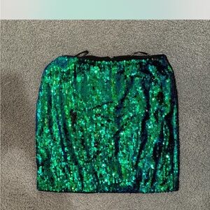 forever 21 Sequin Green Skirt